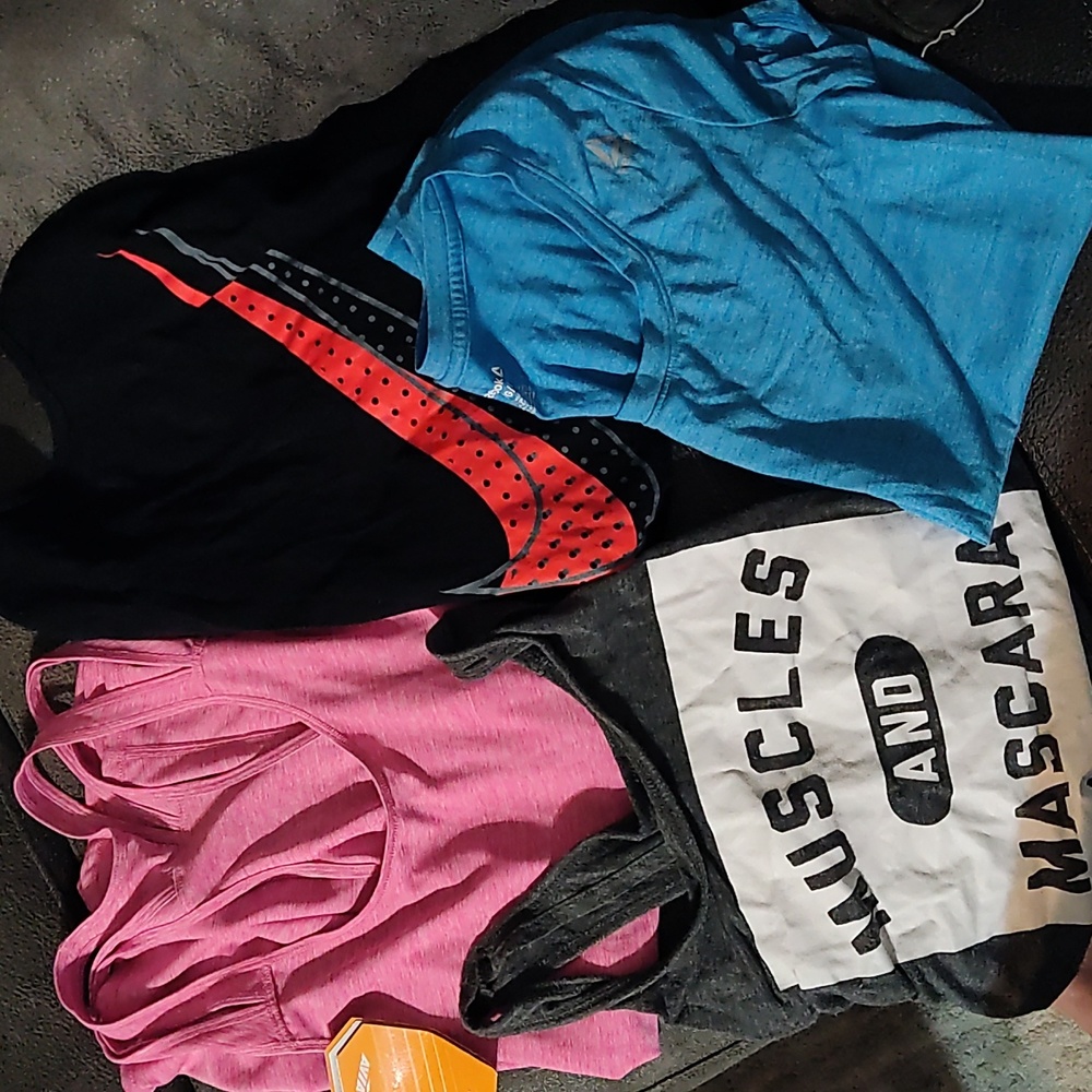 Lot of 4 workout tops